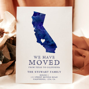 Cartão Postal De Anúncio Marinho do mapa do estado da Califórnia flutuando