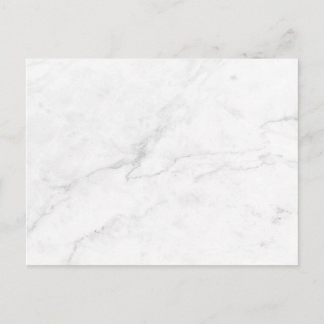 Cartão Postal De Anúncio Mármore Branco (Frente)
