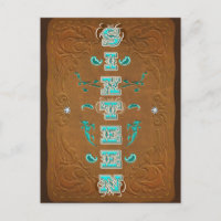 Marrom Russo Ocidental e Turquesa Sessenta e dezes