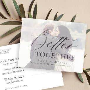 Cartão Postal De Anúncio Melhor juntos roteiro de casamento foto save the d