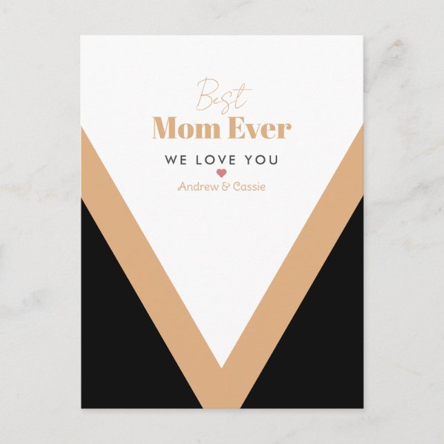 Cartão Postal De Anúncio Melhor mãe de sempre (Frente)