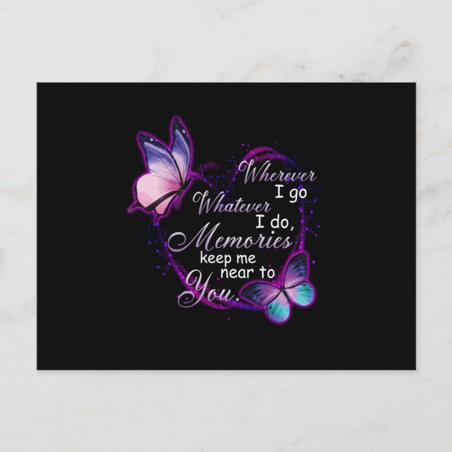 Cartão Postal De Anúncio Memórias Me Mantêm Perto de Você (Frente)