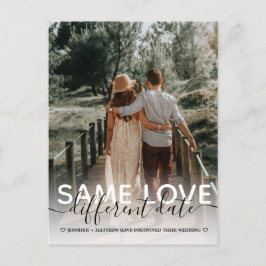 Cartão Postal De Anúncio Mesma Vontade Diferente Data De Casamento Fotograf