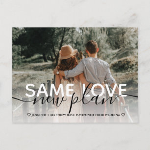 Cartão Postal De Anúncio Mesmo Amor Novo Plano Casamento Tipografia Foto