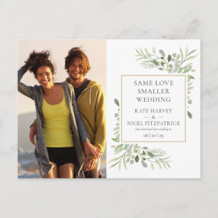 Cartão Postal De Anúncio Mesmo Amor Reduzido Micro Foto Casamento