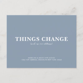 Cartão Postal De Anúncio Mínima Dusty As Coisas Azuis Mudam Em Movimento