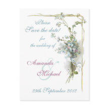 Miosótis azuis e rosas