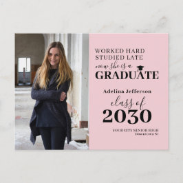 Cartão Postal De Anúncio Modern photo graduate typography graduation