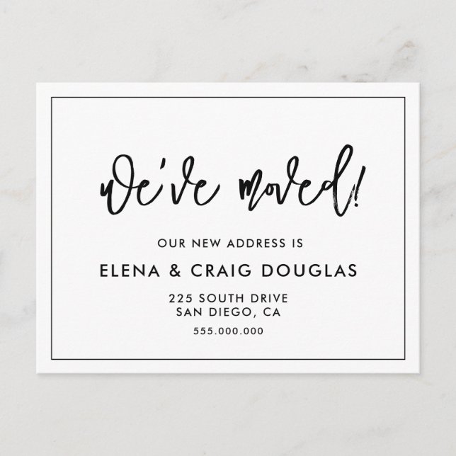 Cartão postal de anúncio moderno contemporâneo (Frente)