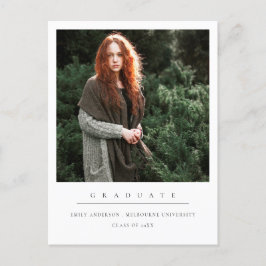 CARTÃO POSTAL DE ANÚNCIO MODERNO MÍNIMO DE CLASSIFICAÇÃO PERSONALIZADA DE F