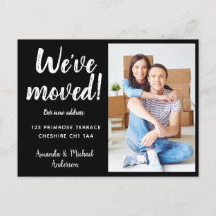 Cartão Postal De Anúncio Moderno Mudamos a Nova Mudança de Endereço Foto