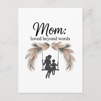 Cartão Postal De Anúncio Mom Loved Beyond Words
