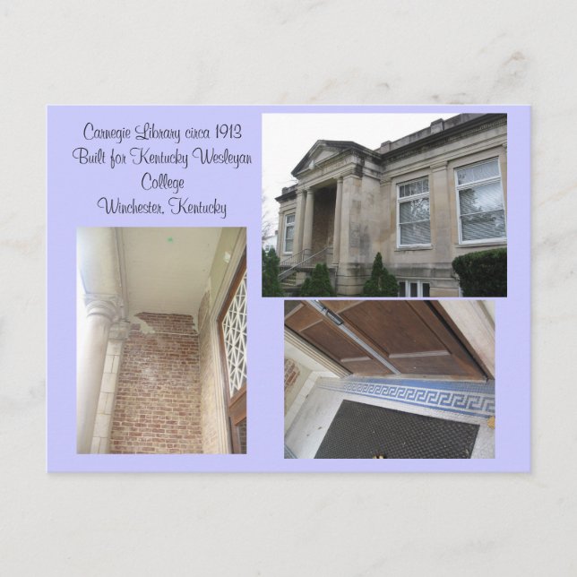 Cartão Postal De Anúncio Mostrando Sua Idade... Biblioteca Carnegie (Frente)