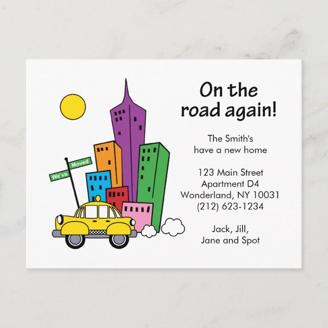 Cartão Postal De Anúncio Movemos a paisagem urbana - Cartão-postal (Frente)