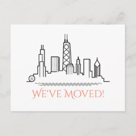 Cartão Postal De Anúncio Movemos Chicago City Skyline