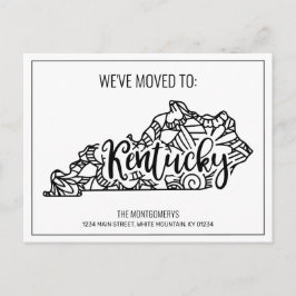 Cartão Postal De Anúncio Movemos Floral Mandala Estado do Kentucky