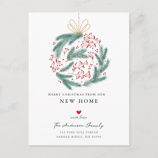 Cartão Postal De Anúncio Movimentação de enfeites de natal (Frente)