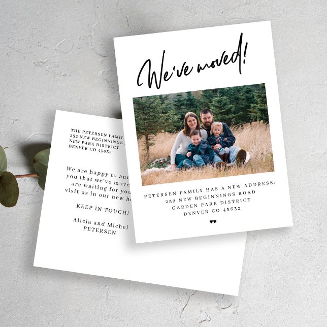 Cartão Postal De Anúncio Movimentamos a moderna movimentação simples de fot (Criador carregado)