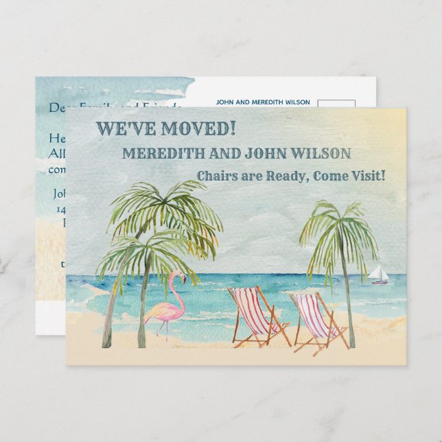 Cartão Postal De Anúncio Movimentamos a Movimentação de Praia do Oceano de  (Frente/Verso)