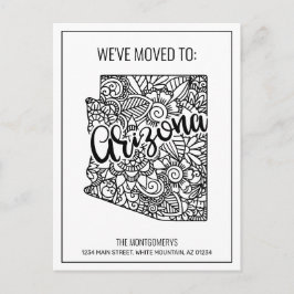 Cartão Postal De Anúncio Movimentamos a Nova Casa para a Arizona de Mandala