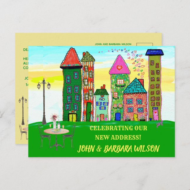 Cartão Postal De Anúncio Movimentamos Casas do Apartamento da Cidade do Orç (Frente/Verso)