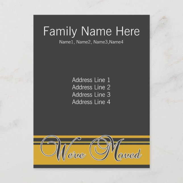 Cartão Postal De Anúncio Movimentamos - Mudança do Cartão-Postal de Endereç (Frente)