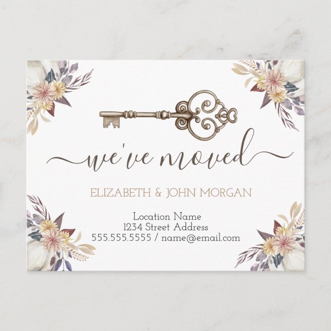 Cartão Postal De Anúncio Movimentei o lançamento de novos endereços para as (Frente)