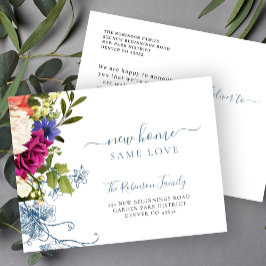 Cartão Postal De Anúncio Movimento botânico elegante floral