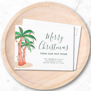 Cartão Postal De Anúncio Movimento de Natal em Palm Tree