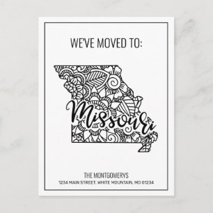 Cartão Postal De Anúncio Movimento Floral Mandala Missouri
