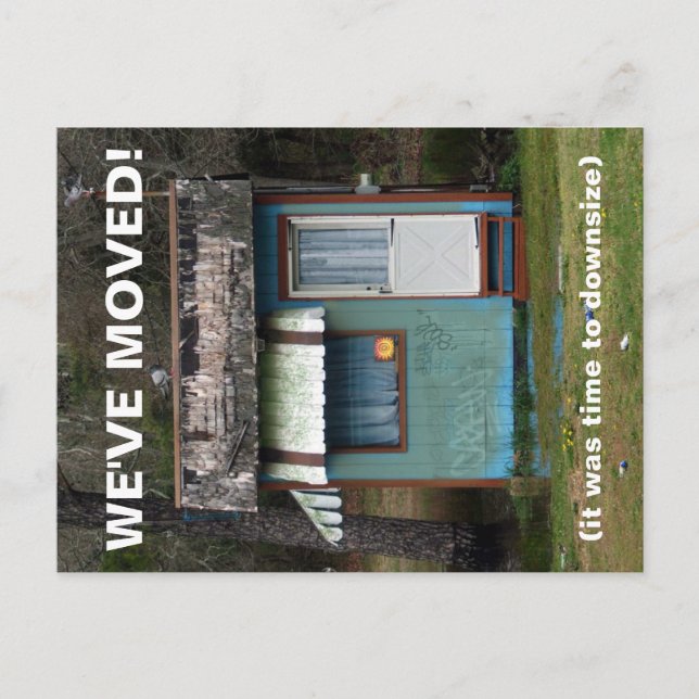 Cartão Postal De Anúncio Mudamos de Cartão-Postal de Endereço (Frente)
