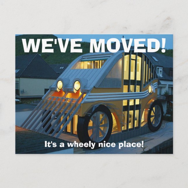 Cartão Postal De Anúncio Mudamos de Cartão-Postal de Endereço (Frente)