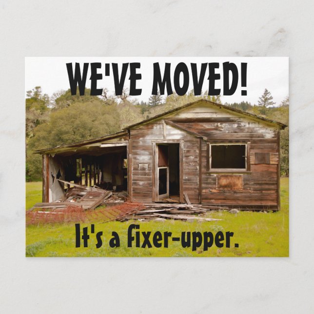Cartão Postal De Anúncio Mudamos de Cartão-Postal de Endereço (Frente)