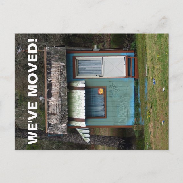 Cartão Postal De Anúncio Mudamos de Cartão-Postal de Endereço (Frente)