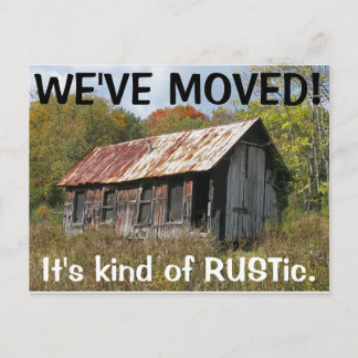 Cartão Postal De Anúncio Mudamos de Cartão-Postal de Endereço