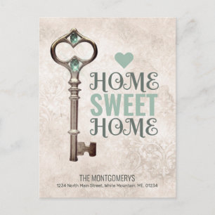 Cartão Postal De Anúncio Mudamos o endereço do Damasco da Chave de Vintage