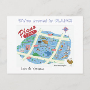 Cartão Postal De Anúncio Mudamos para o Cartão-postal do Texas Plano