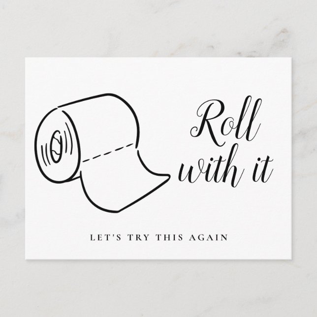 Cartão Postal De Anúncio Mudança de Data Adiada Evento Cancelado (Frente)