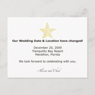 Cartão Postal De Anúncio Mudança de data de Alison