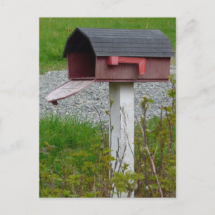 Cartão Postal De Anúncio Mudança de endereço Caixa de Correio do País Rural