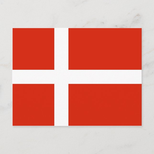 Cartão Postal De Anúncio Mudança de endereço, Danish Flag, Dannebrog (Frente)