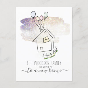Cartão Postal De Anúncio Mudança De Endereço De Movimentação Da Casa De