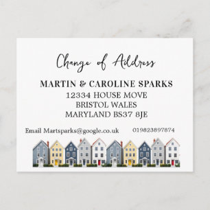 Cartão Postal De Anúncio Mudança de endereço de nova casa nova casa nos mud