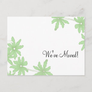 Cartão Postal De Anúncio Mudança de endereço do Green Daisies