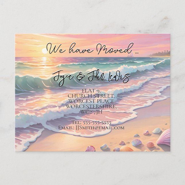 Cartão Postal De Anúncio Mudança de endereço Home Sweet Home do Cartão Post (Frente)