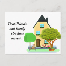 Cartão Postal De Anúncio Mudança de endereço / Movimentamos