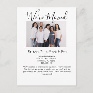 Cartão Postal De Anúncio Mudança de endereço que movemos