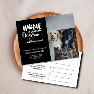 Cartão Postal De Anúncio Mudança de endereço que mudamos de casa, casa é on