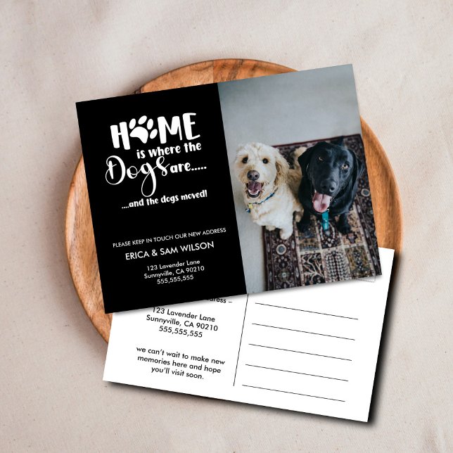 Cartão Postal De Anúncio Mudança de endereço que mudamos de casa, casa é on (Criador carregado)