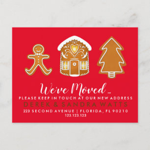 Cartão Postal De Anúncio Mudança de endereço que mudamos para casa Natal